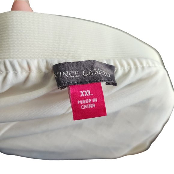 Vince Camuto Womens Off White Floral Accordion Pull On Skirt Size XXL - Picture 4 of 5